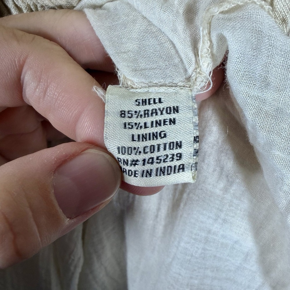 Sim & Sam Milkmaid Cottagecore Dress Size M Linen Blend Peasant Farmhouse Trad - Picture 5 of 6